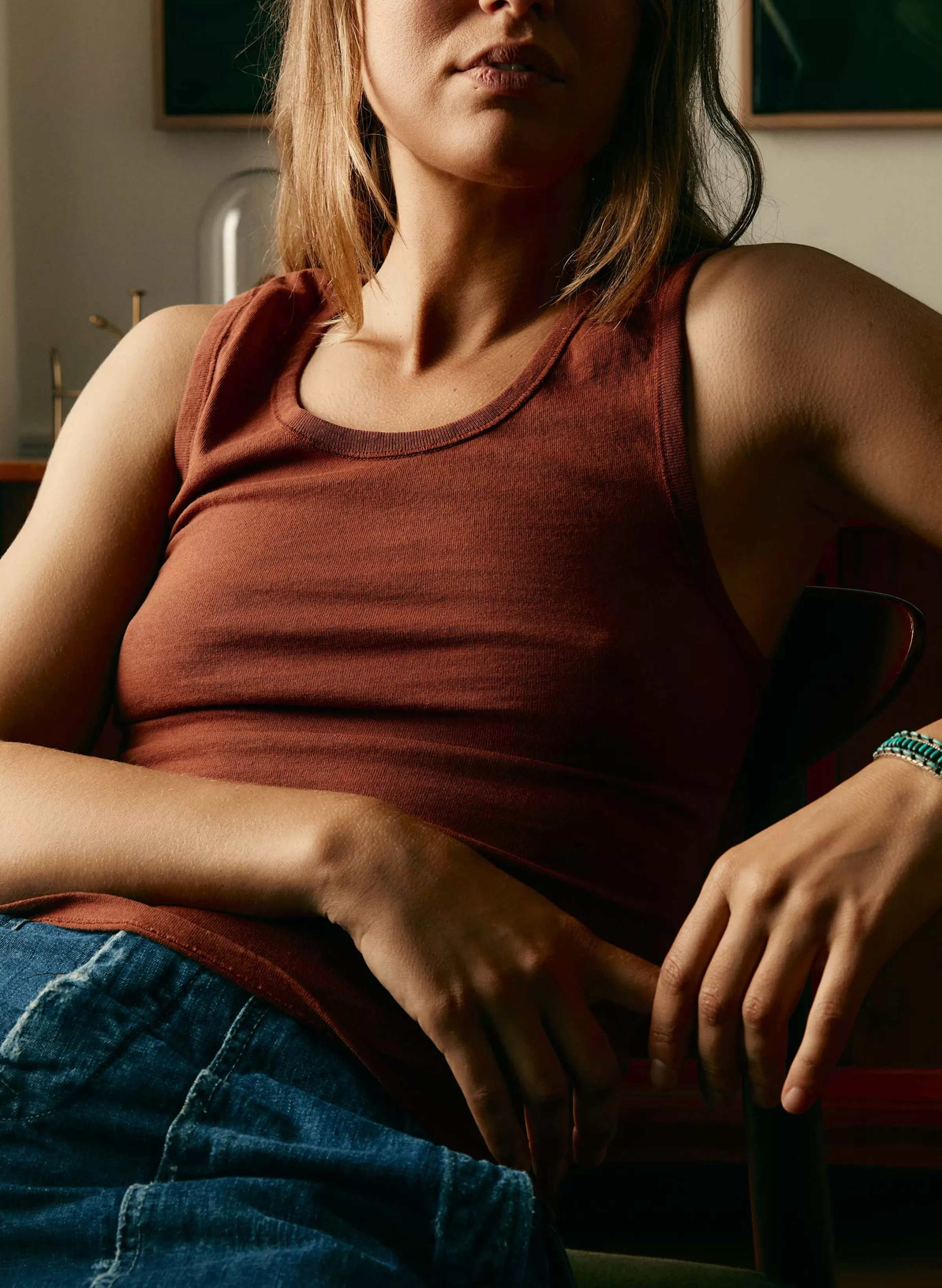 imogene + willie The Vintage Tank In Sienna Online