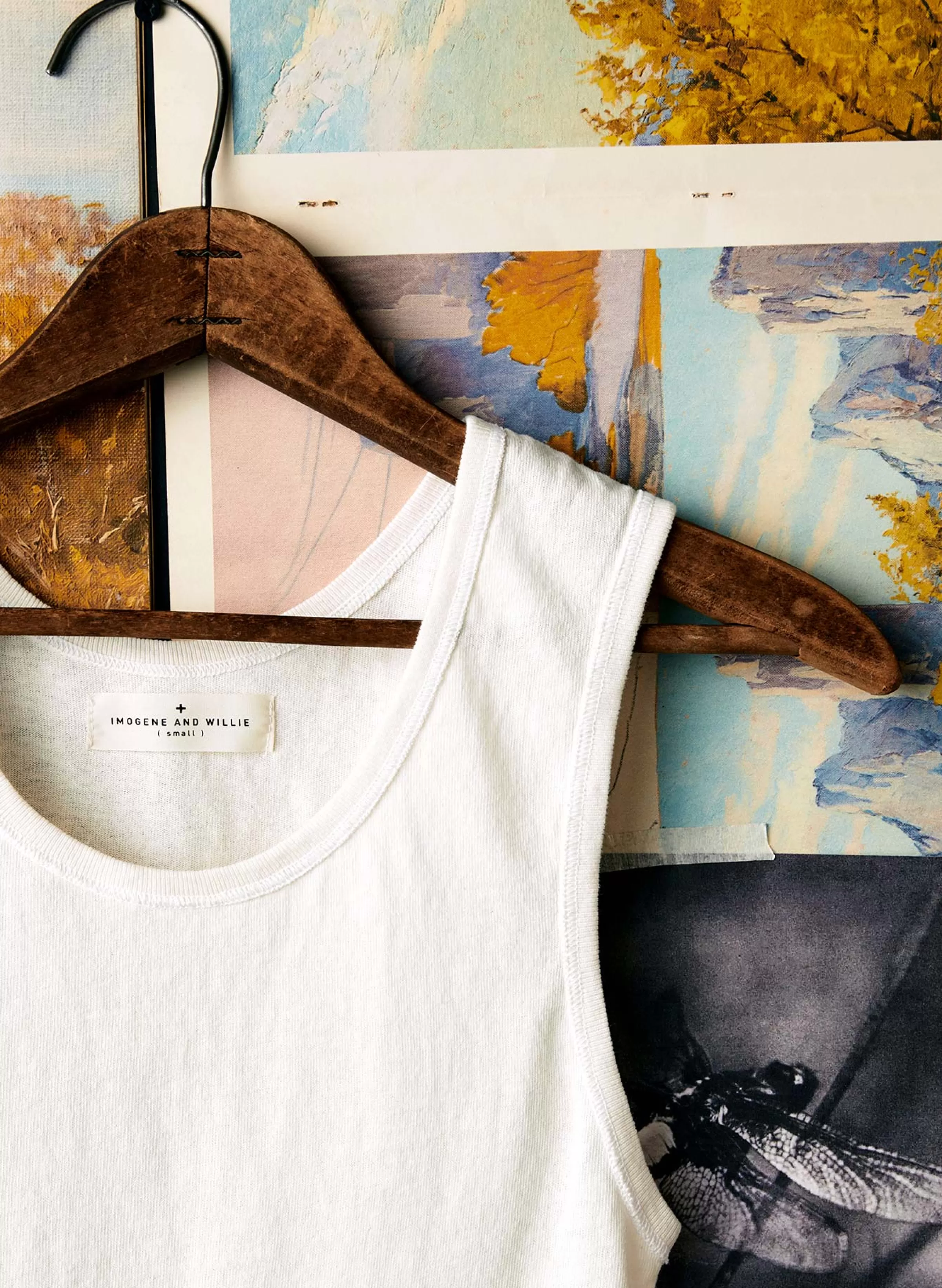 imogene + willie The Vintage Tank In Washed White Outlet