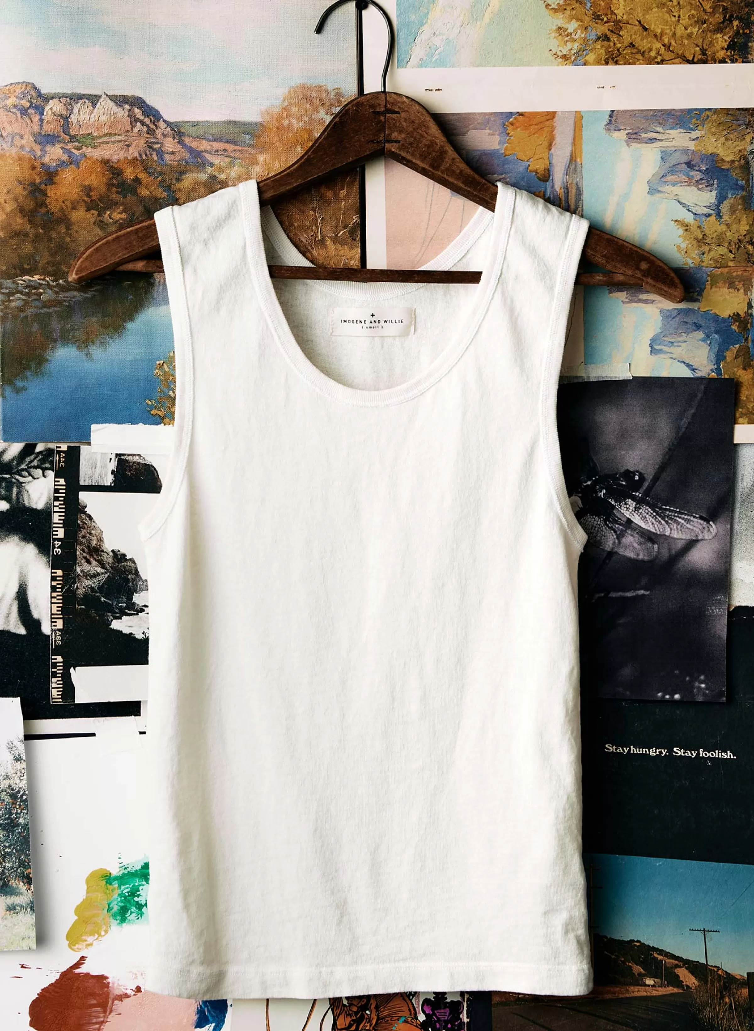 imogene + willie The Vintage Tank In Washed White Outlet