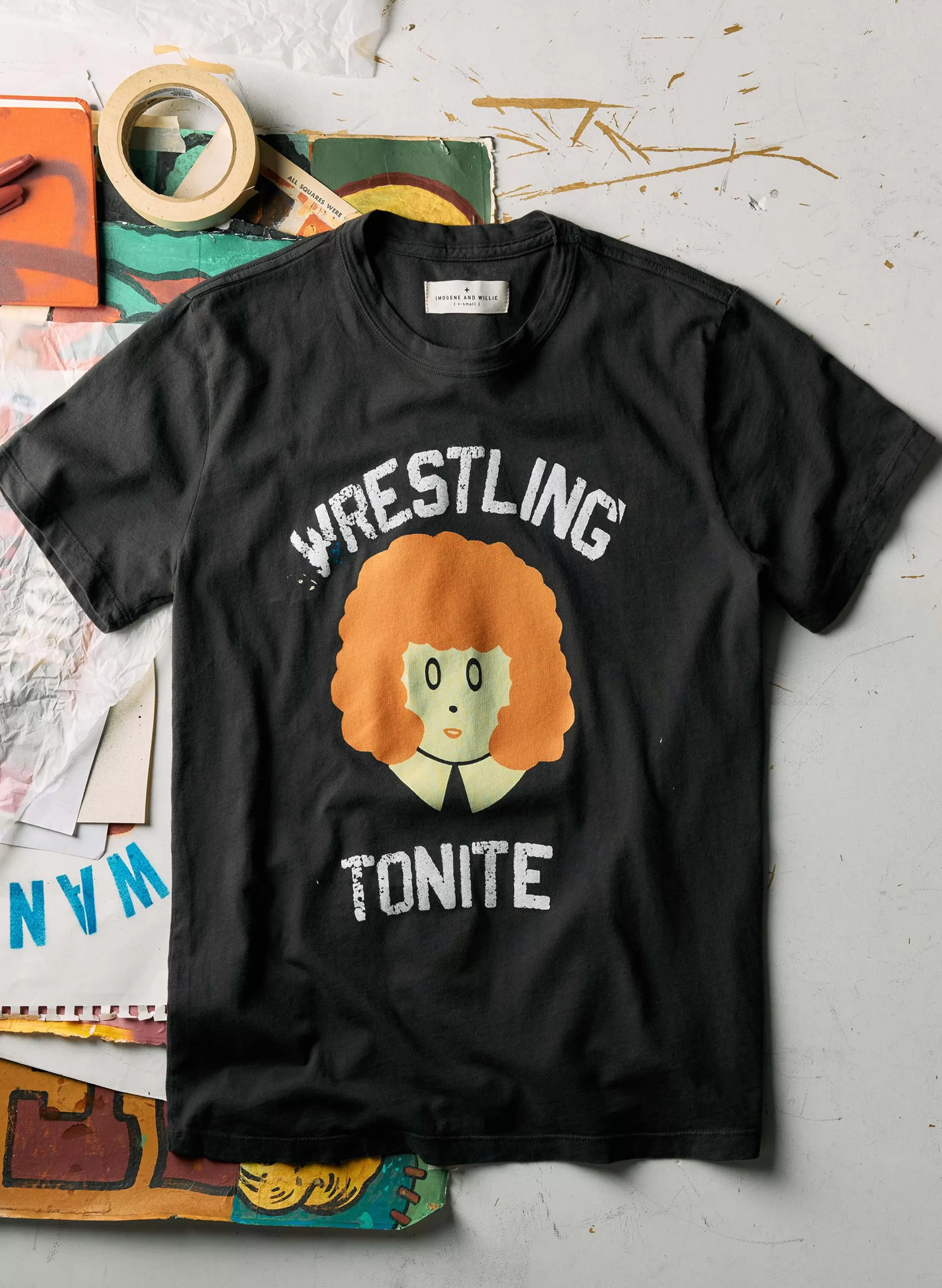 imogene + willie The "wrestling Tonite" Tee Cheap