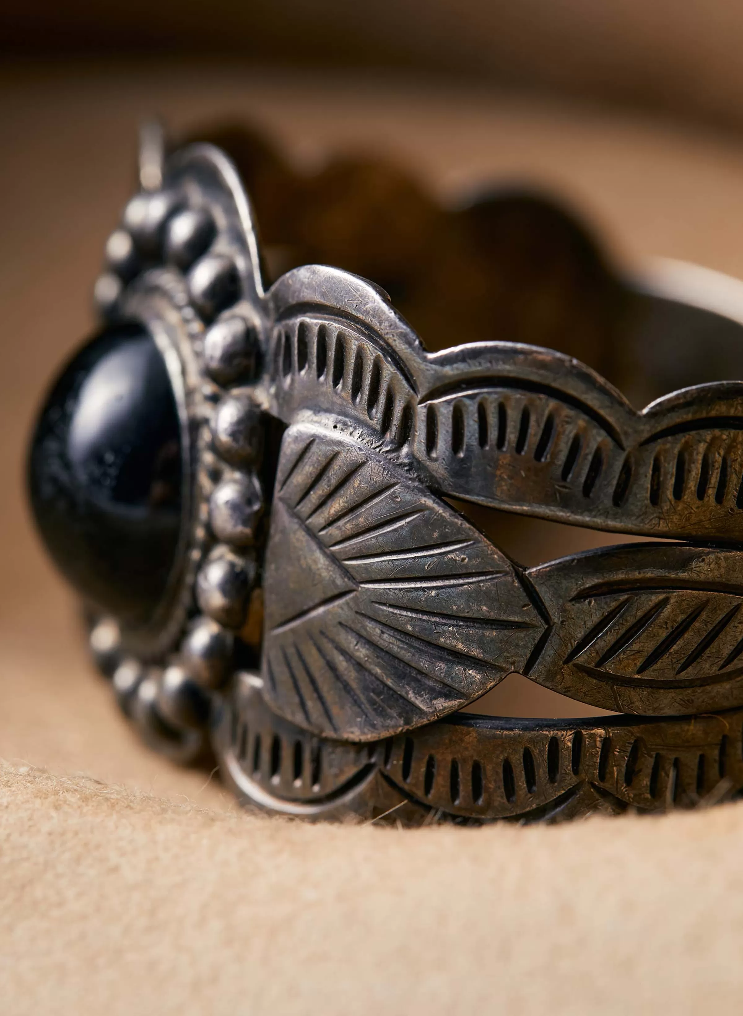 imogene + willie Vintage Silver Handstamped Cuff Flash Sale