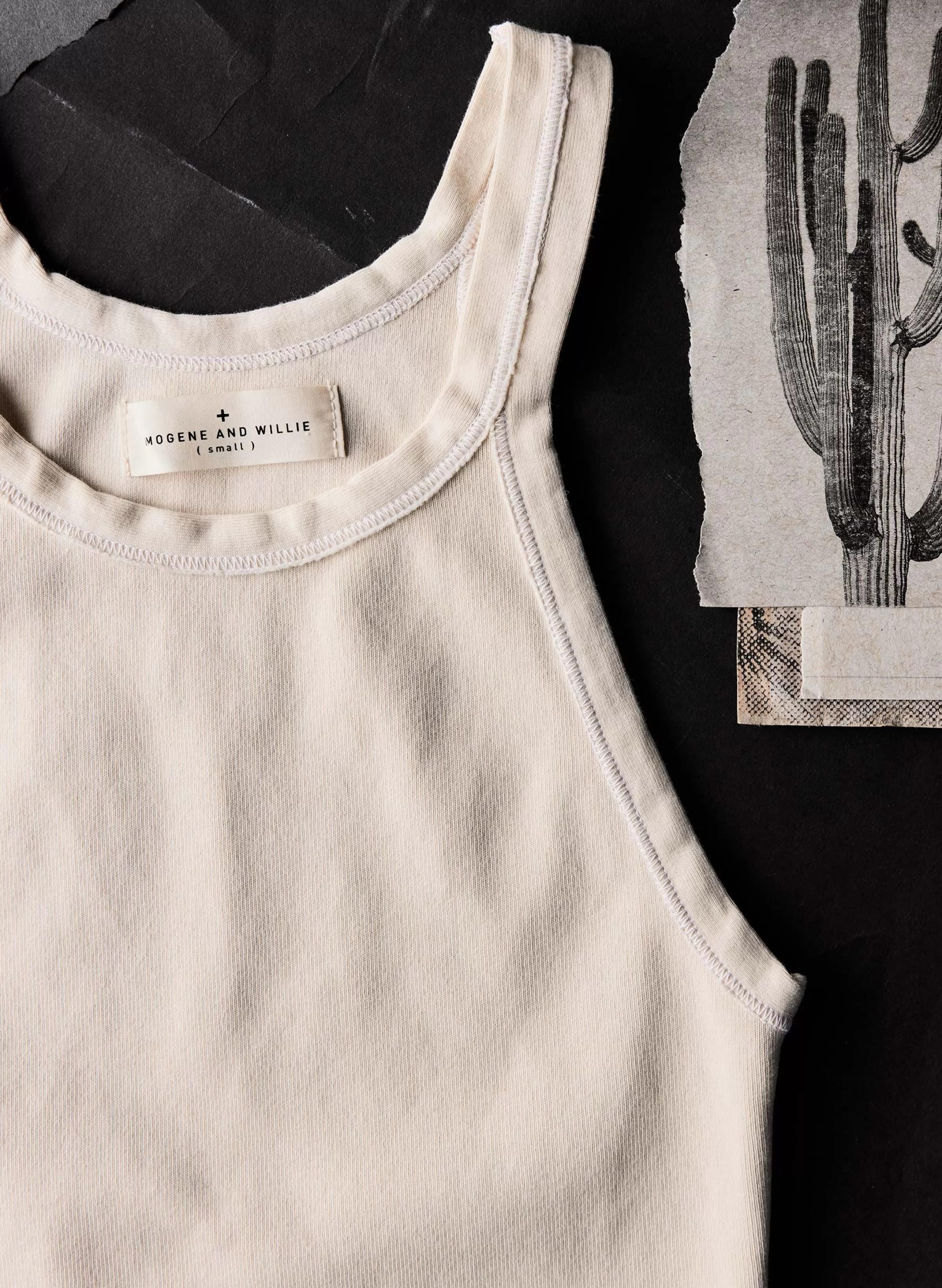 imogene + willie Vintage White Ribbed Racerback Tank Cheap